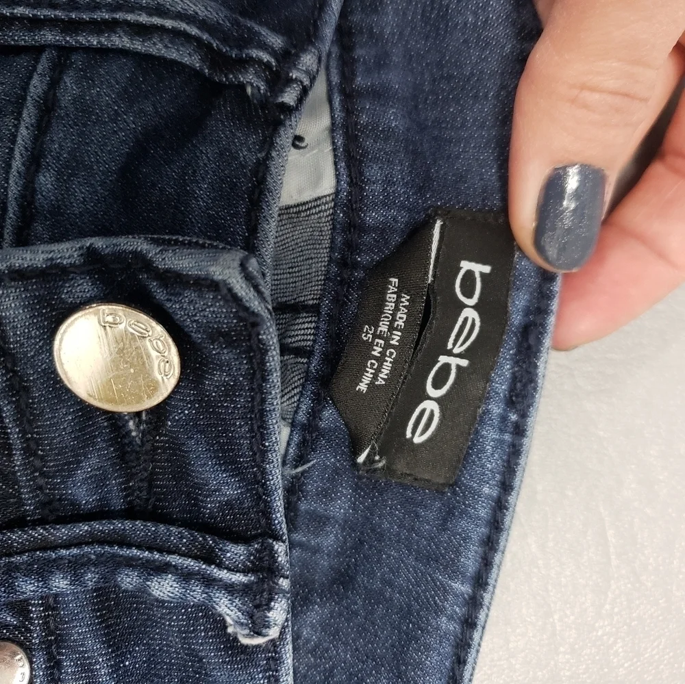 Bebe ankle zipper skinny jeans size 25
